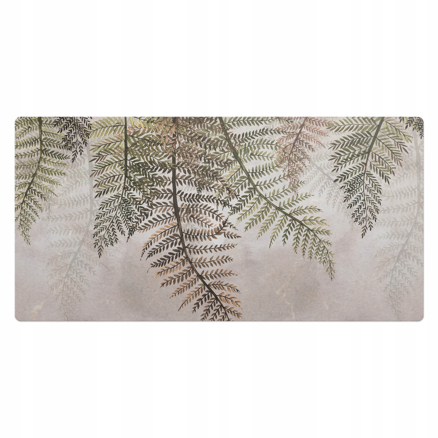 Dekorativní podložka na psací stůl pro práci a studium Motiv zelených listů 100 x 50 cm