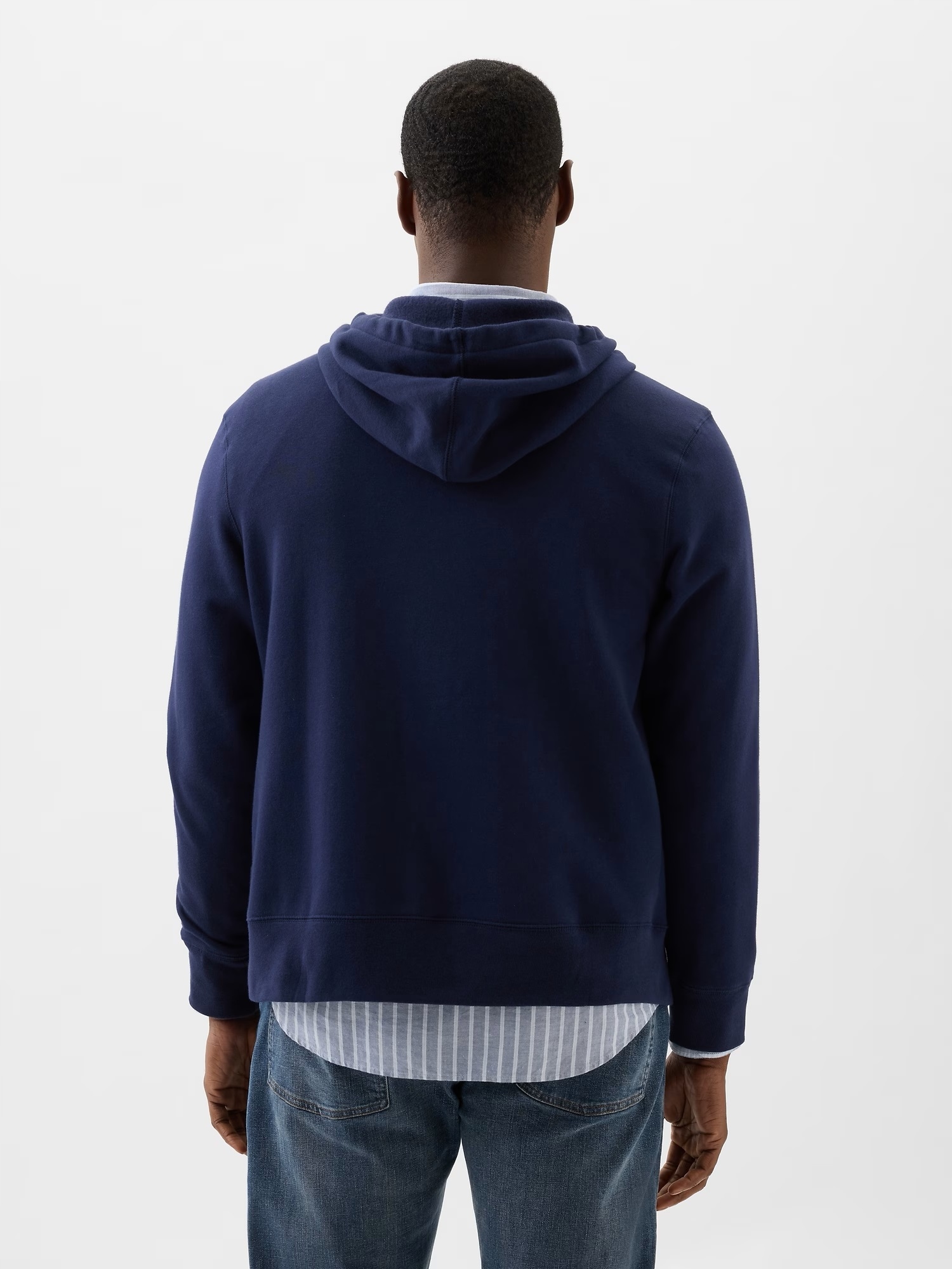 Gap Mikina logo na zip modrá
