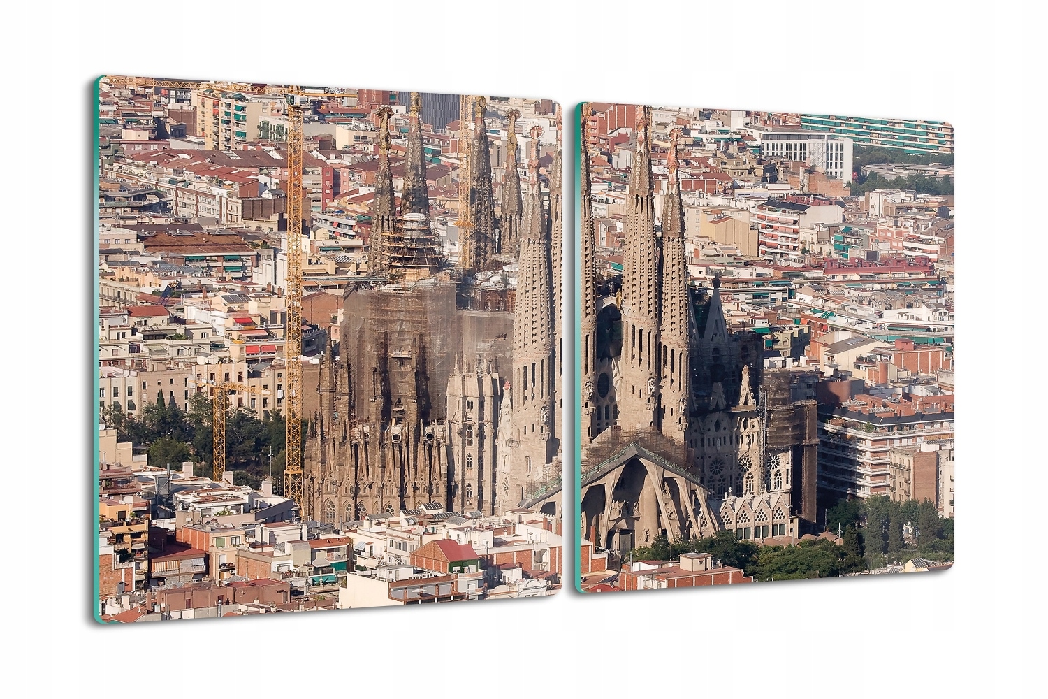 Prkénko na krájení Premium z tvrzeného skla 2x40x52 Kostel Barcelona