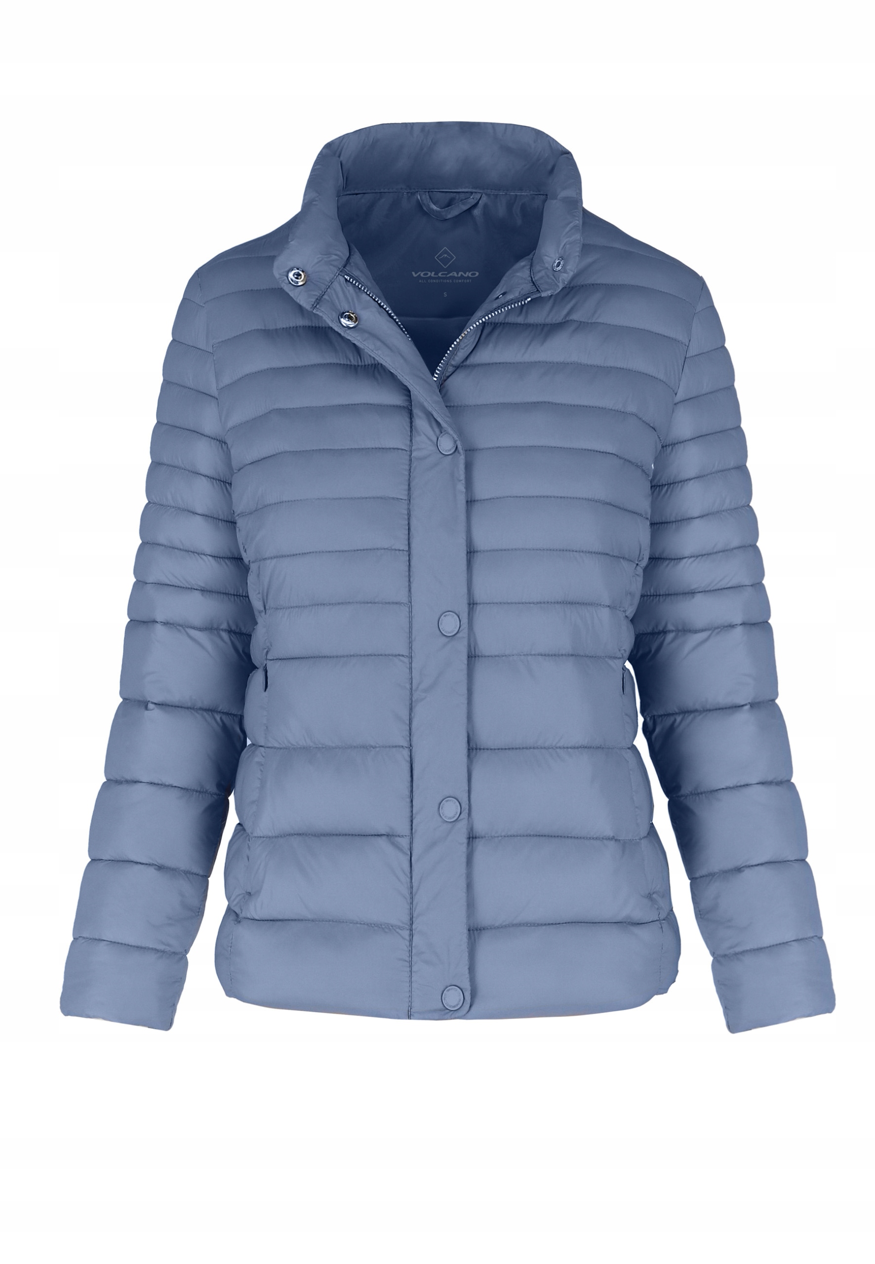 Dámská Prošívaná Modrá Péřová Přechodová Bunda Volcano J-como S