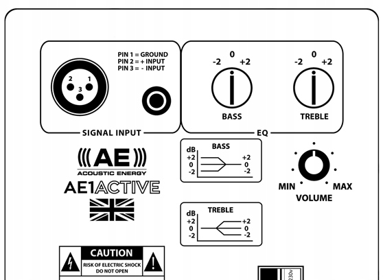 Acoustic Energy AE1 Active - kolumny aktywne - walnut Model AE1 Active