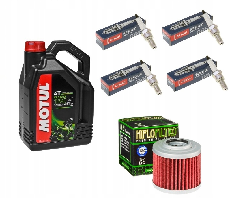 KAWASAKI ZR-7 ZR 7 MOTUL 4L + FILTR + ŚWIECE