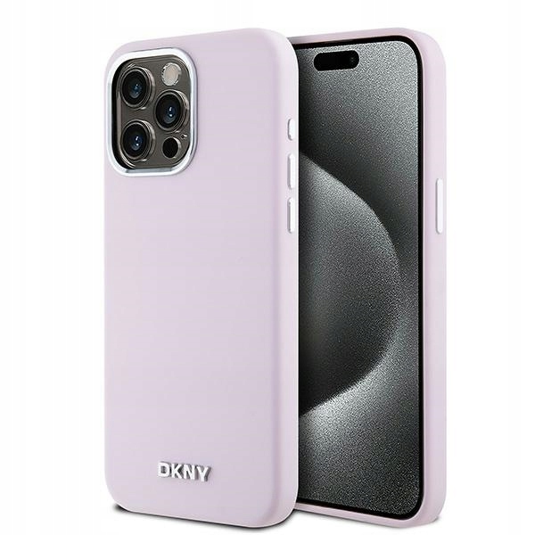 Pouzdro Pro Iphone 15 Pro Max Dkny Z Tekutého Silikonu S Malým Kovovým Logem S Magsafe