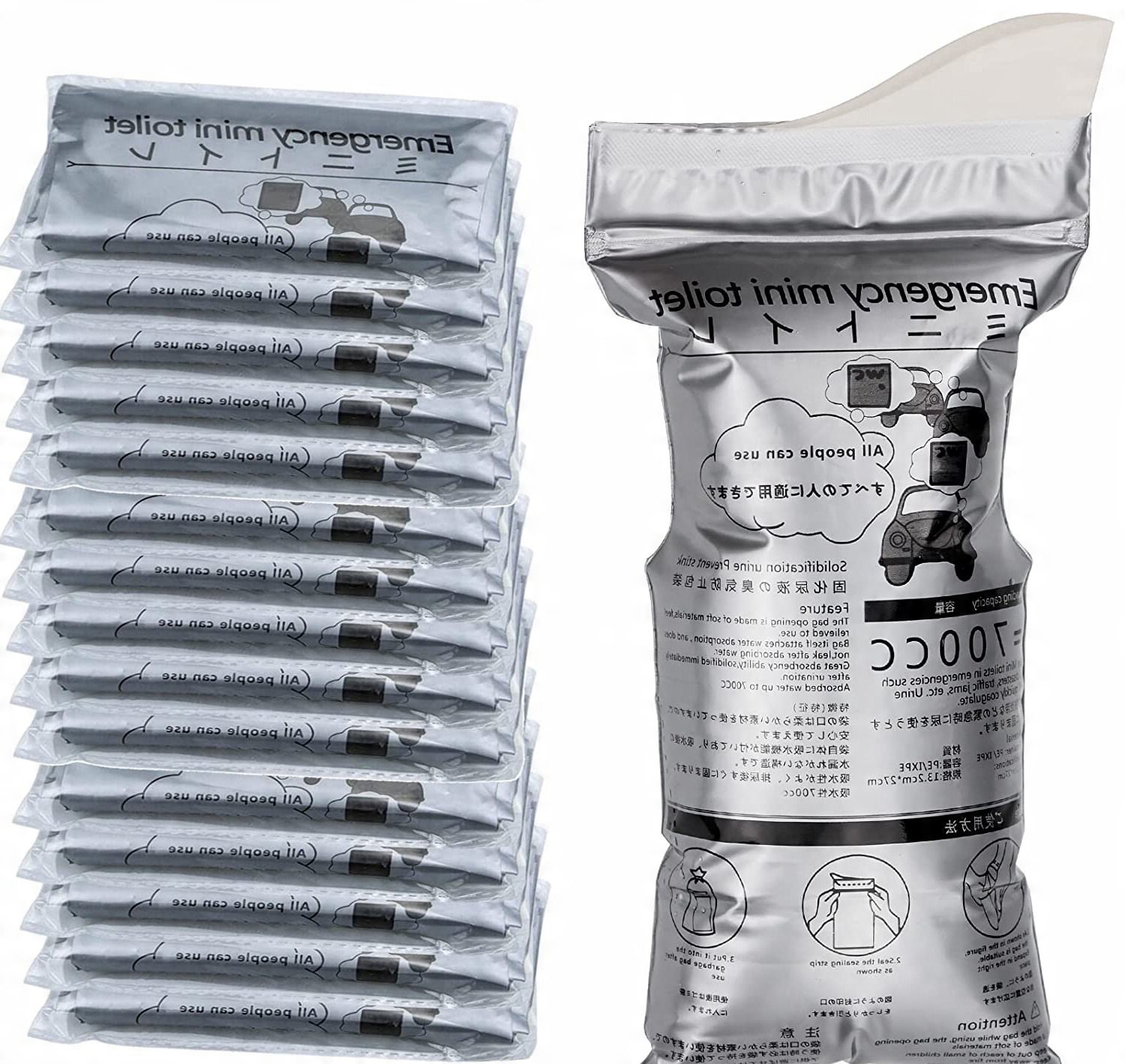 

Kempingowa Torba Na Mocz Nagły Wypadek 12SZT 700ML