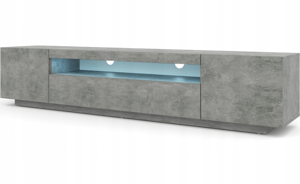 Szafka Rtv 200 cm stojąca beton oświetlenie Led