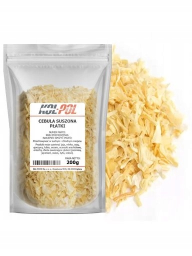 4x Cibule Sušené Vločky 200 g Cibulka v okvětních lístcích aromatická kvalita Kol-Pol