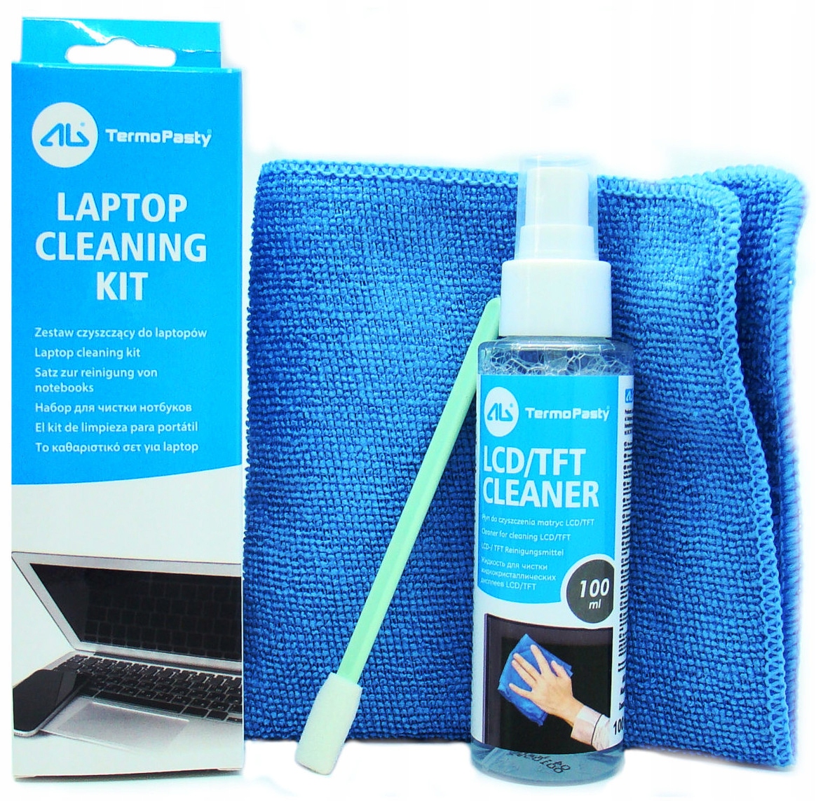 

Zestaw czyszczący laptopów płyn 100ml mikrofibra