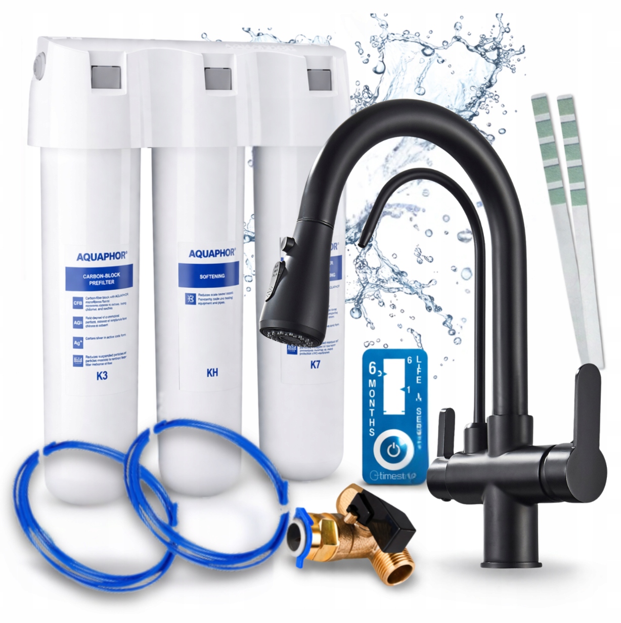 Systém Filtrování Pitné Vody Aquaphor Křišťál H A Kuchyňský Kohoutek Černý