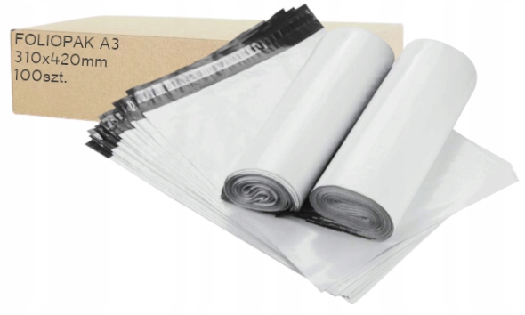 Foliopaki foliopak kurierskie, A3 310x420 100szt