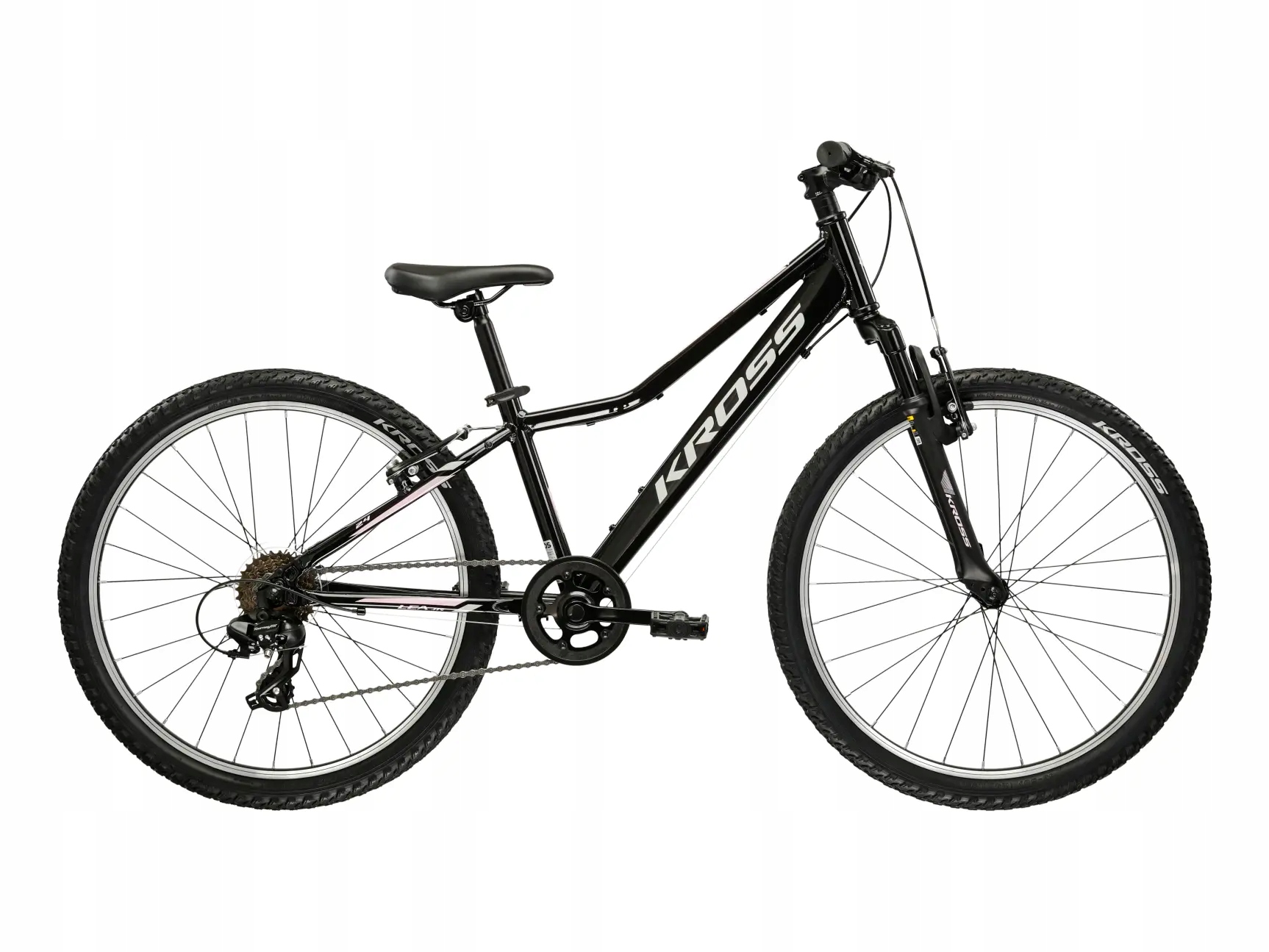Rower Kross Lea Junior 1.0 D 24 rama S czarny/szary/różowy Połysk 2026