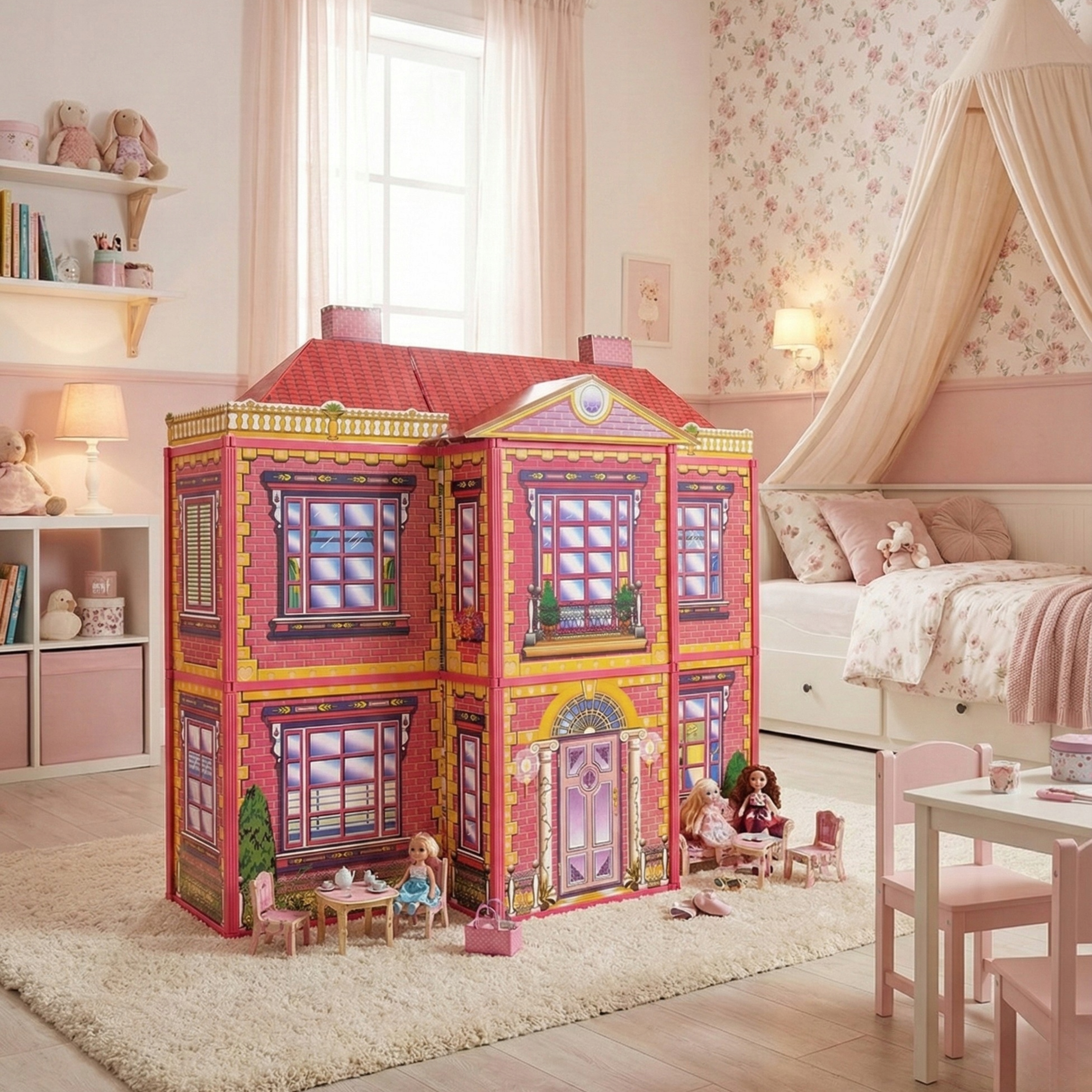 WIELKI DOMEK DLA LALEK WILLA 128 ELEMENTÓW FUNFIT XXL Marka Funfit