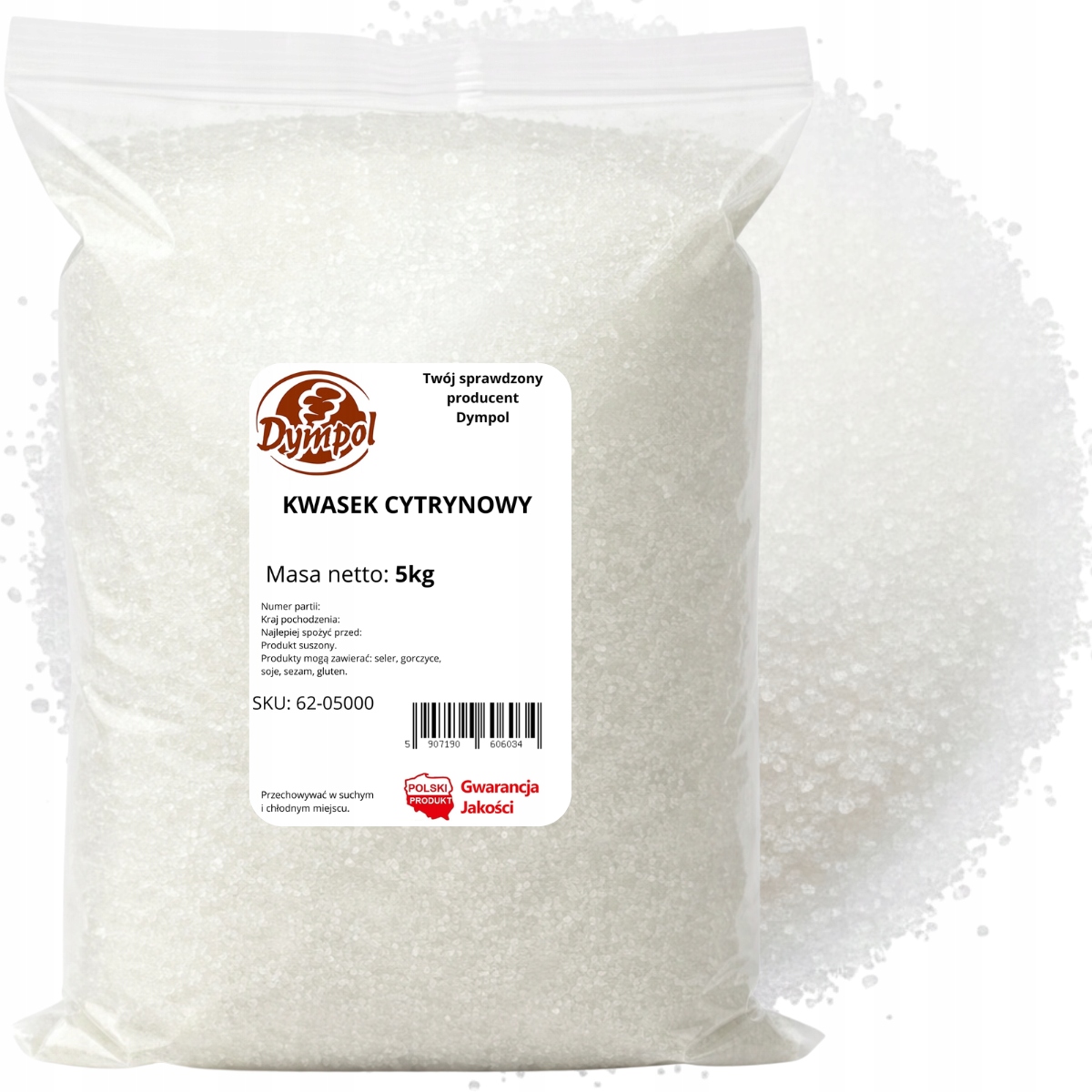 Kyselina Citrónová Přírodní potravinářská kyselina bez glutaminátu Dympol 5 kg