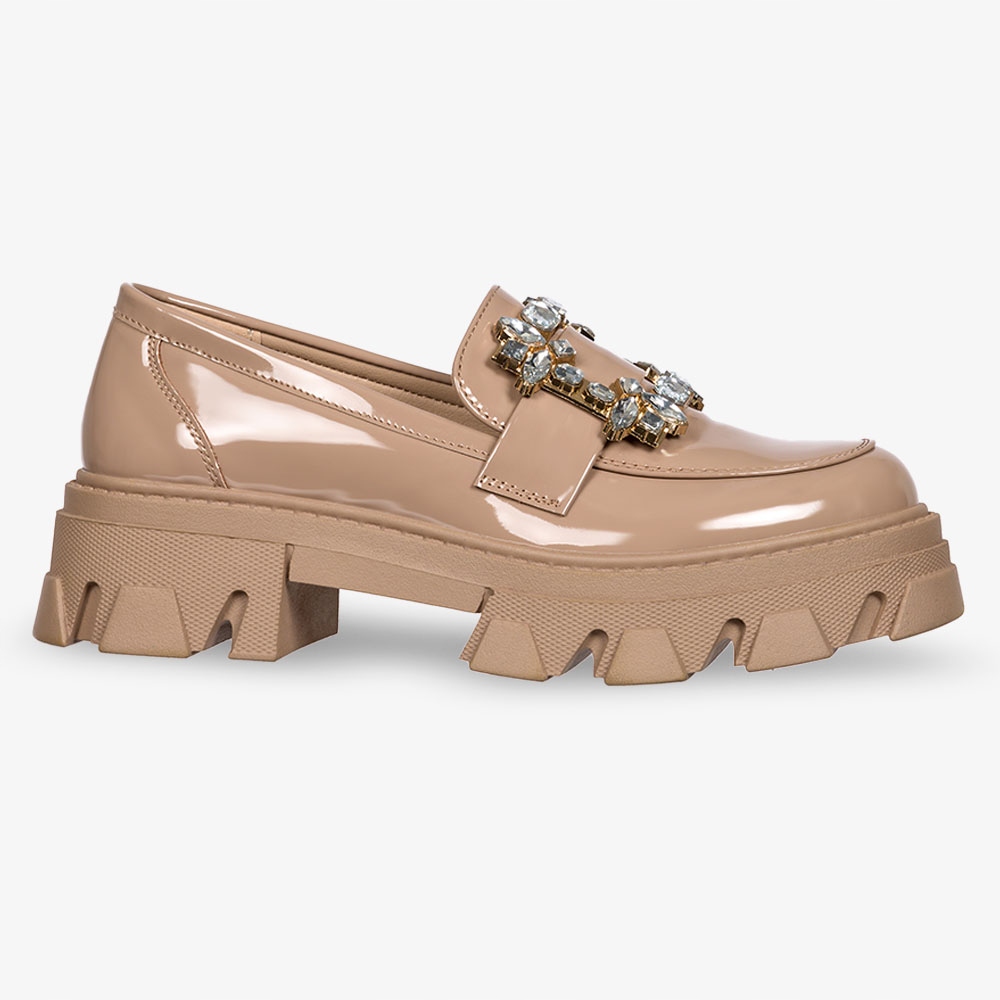 MOKASYNY DAMSKIE LAKIEROWANE PÓŁBUTY Z OZDOBĄ r 38 Oryginalne opakowanie producenta pudełko