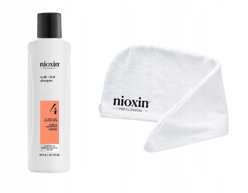 Zestaw Nioxin System 4 Szampon Wł. Farb. 300ML Ręcznik-turban W Prezencie