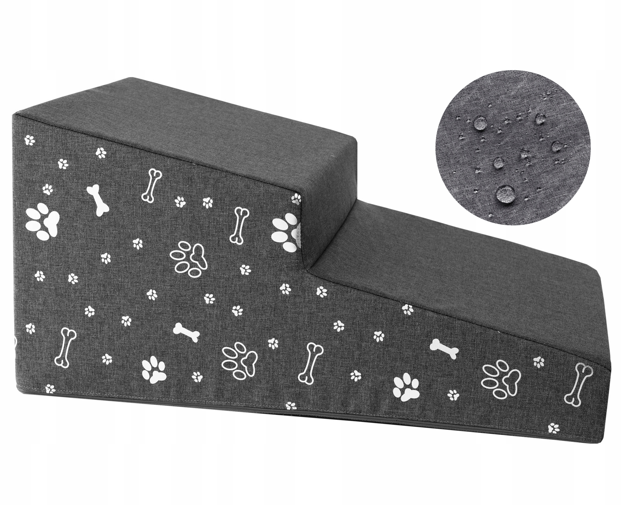 Schody Dla Psa Długie łagodne wejście 2 stopnie Wodoodporne Antypoślizgowe