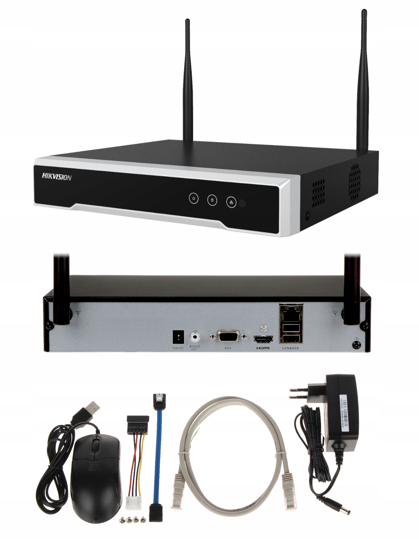 ZEWNĘTRZNY ZESTAW CZARNYCH KAMER DO MONITORINGU 4 KAMERY WIFI - OBRÓT Marka DVS