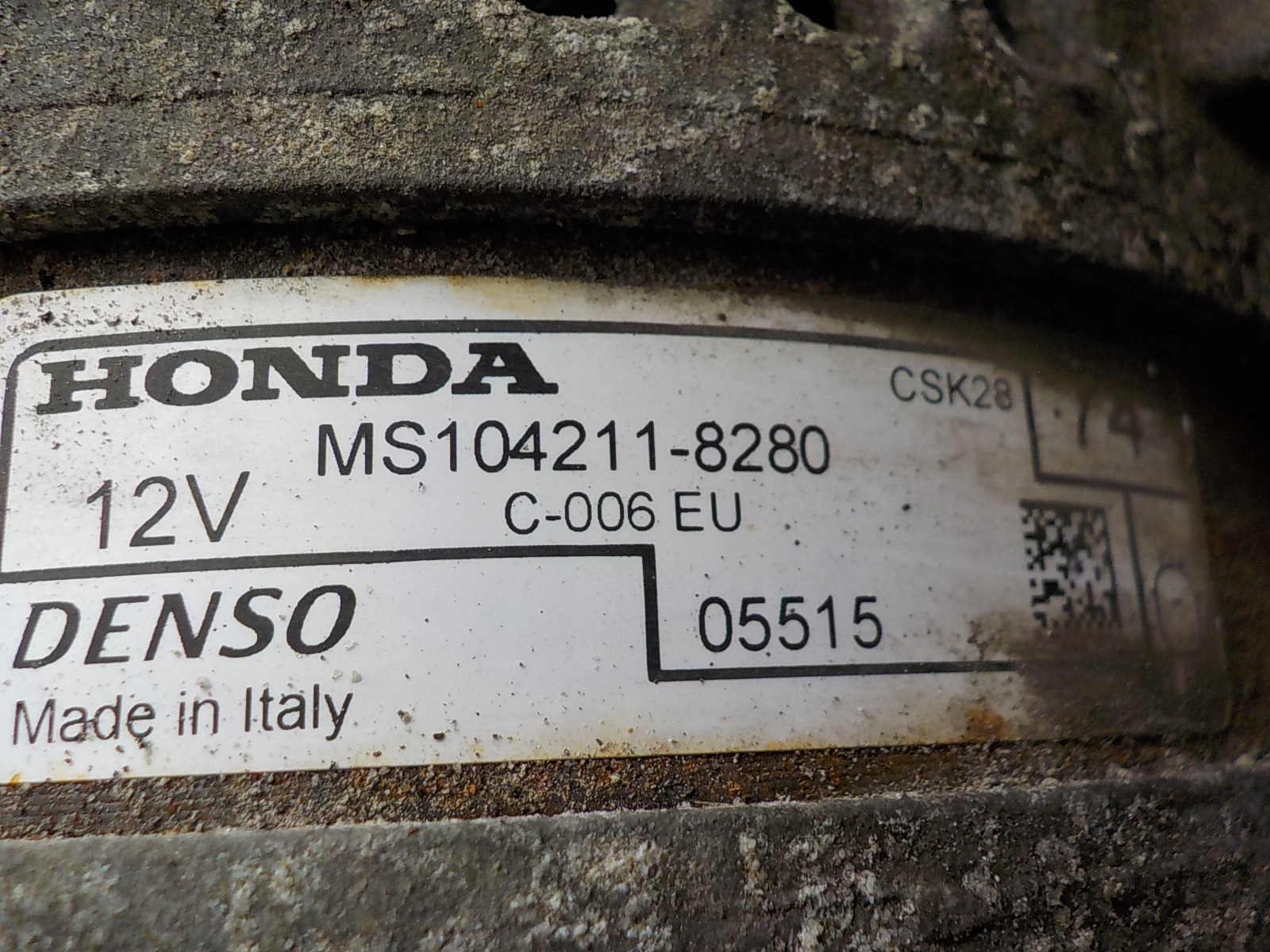 HONDA CIVIC IX 1.6 I DTEC ORG ALTERNATOR 104211-8280