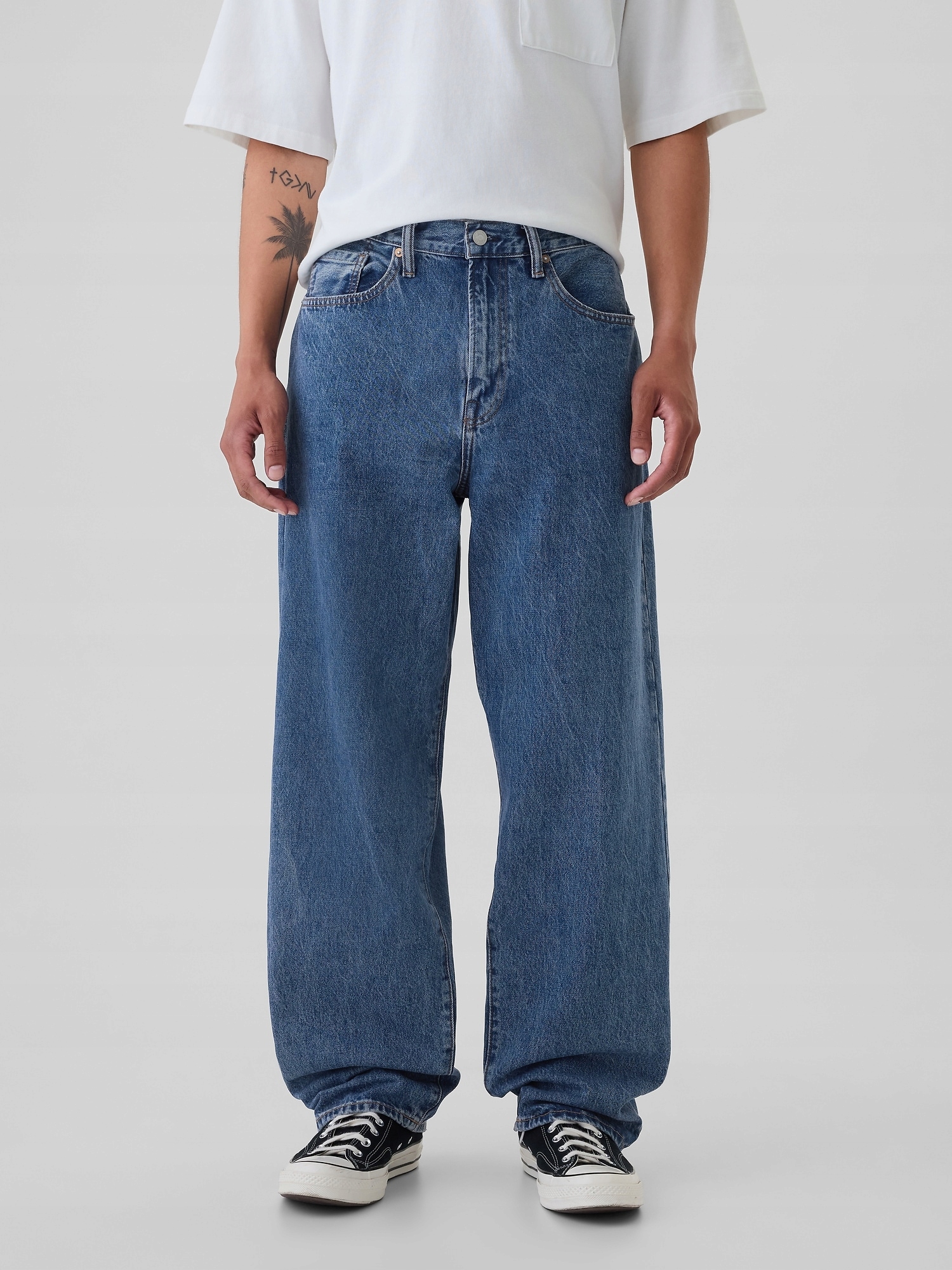 Gap Džíny Baggy Fit modrá