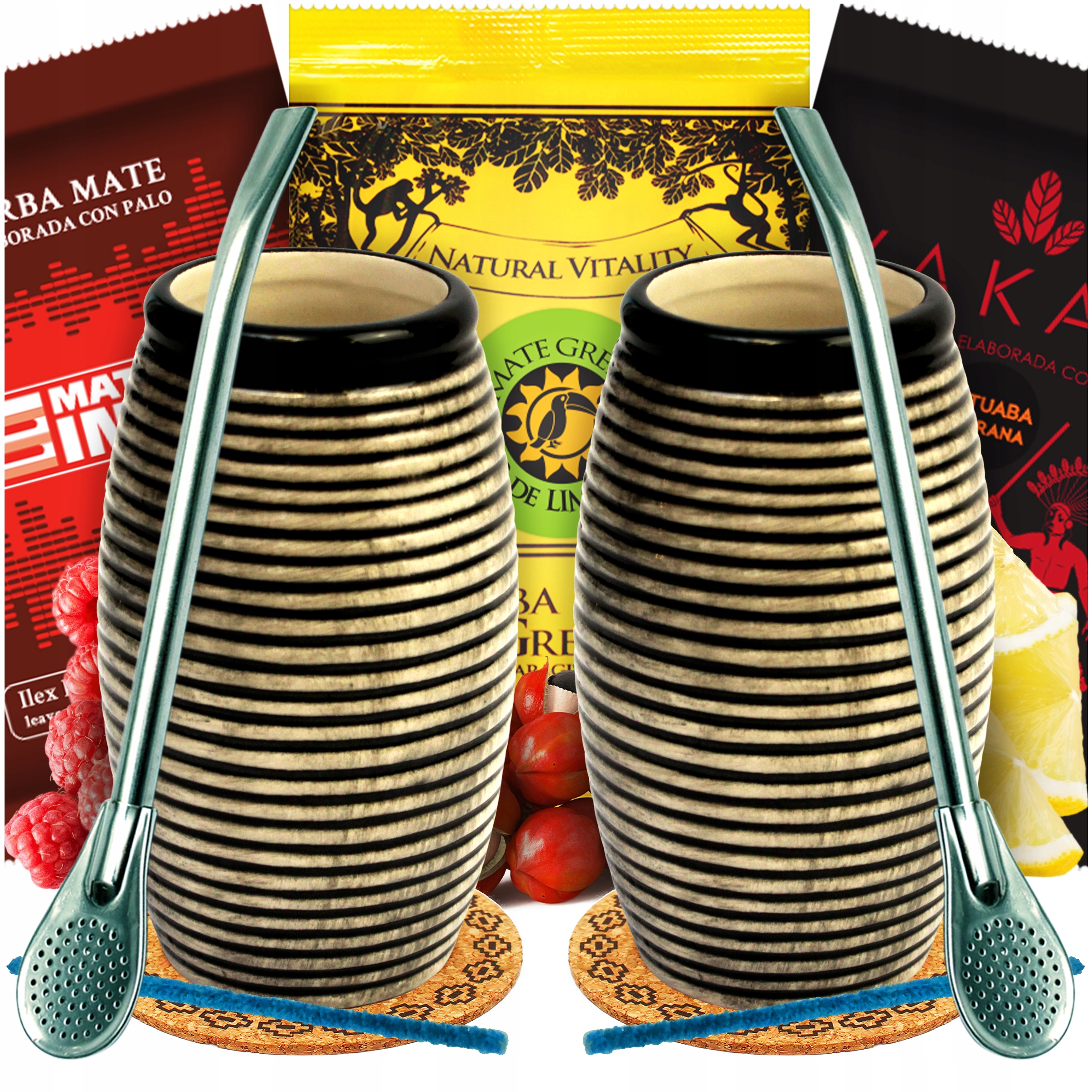 Sada Yerba Mate Green Materodo auta Pro Dva 3x 50g Příslušenství