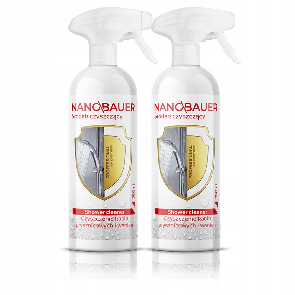 Levně 2x Sprej na odstranění usazenin vodního kamene v kabině vany Nanobauer 750 ml