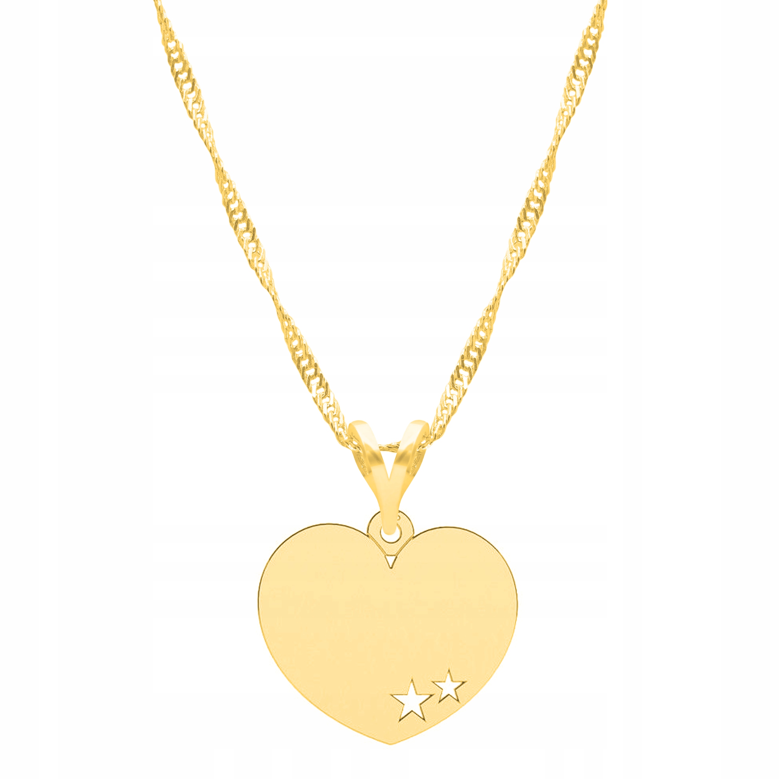 Řetízek zlatý náhrdelník 925 Srdce Heart