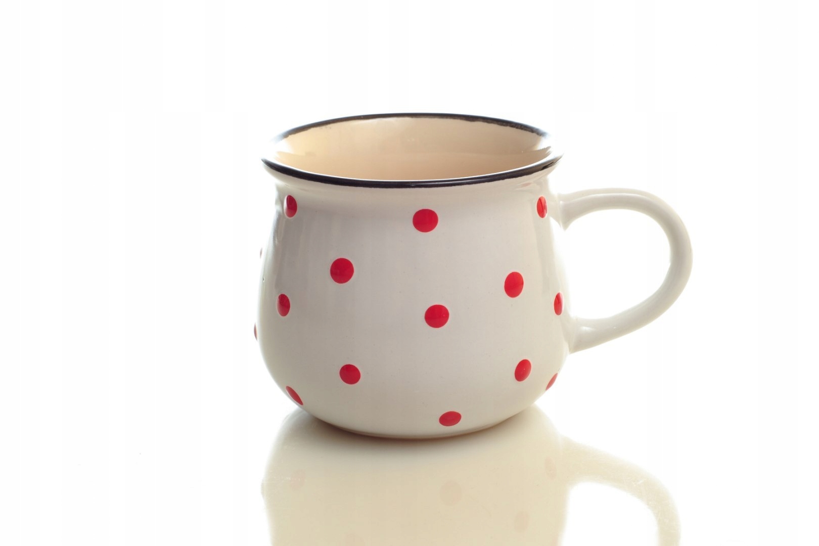 

Kubek Ceramiczny Do Herbaty Lub Kawy W Kropki