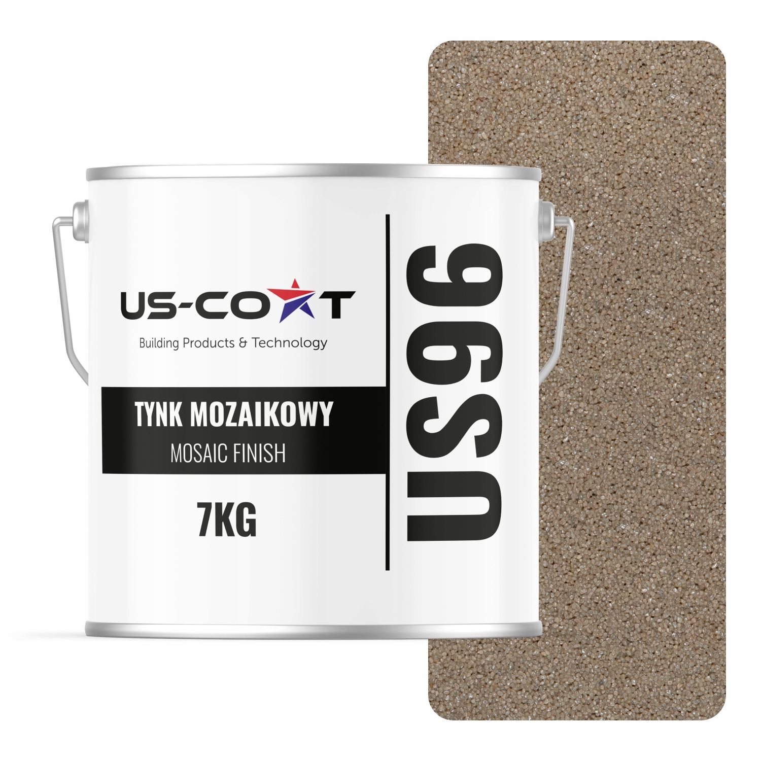 Mozaiková Omítka Mozaika 7KG Hnědá Světlá M91 Ozdobná Pryskyřičná Fasáda