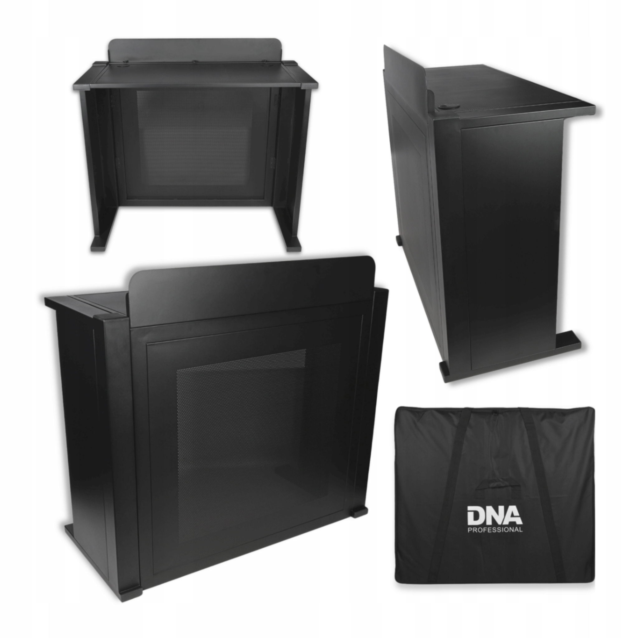 Stół Stanowisko Dj Dna Dj Booth Mesh Bk Czarny Stalowy Pokrowiec Do 50KG