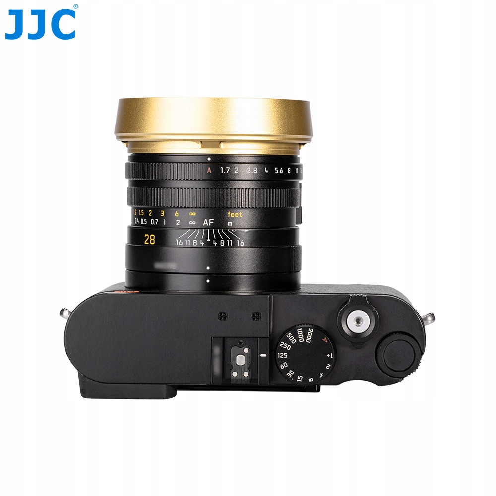Jjc LH-Q3 Sluneční clona krytka objektivu zlatá, pro Leica Q3 Q2 Q