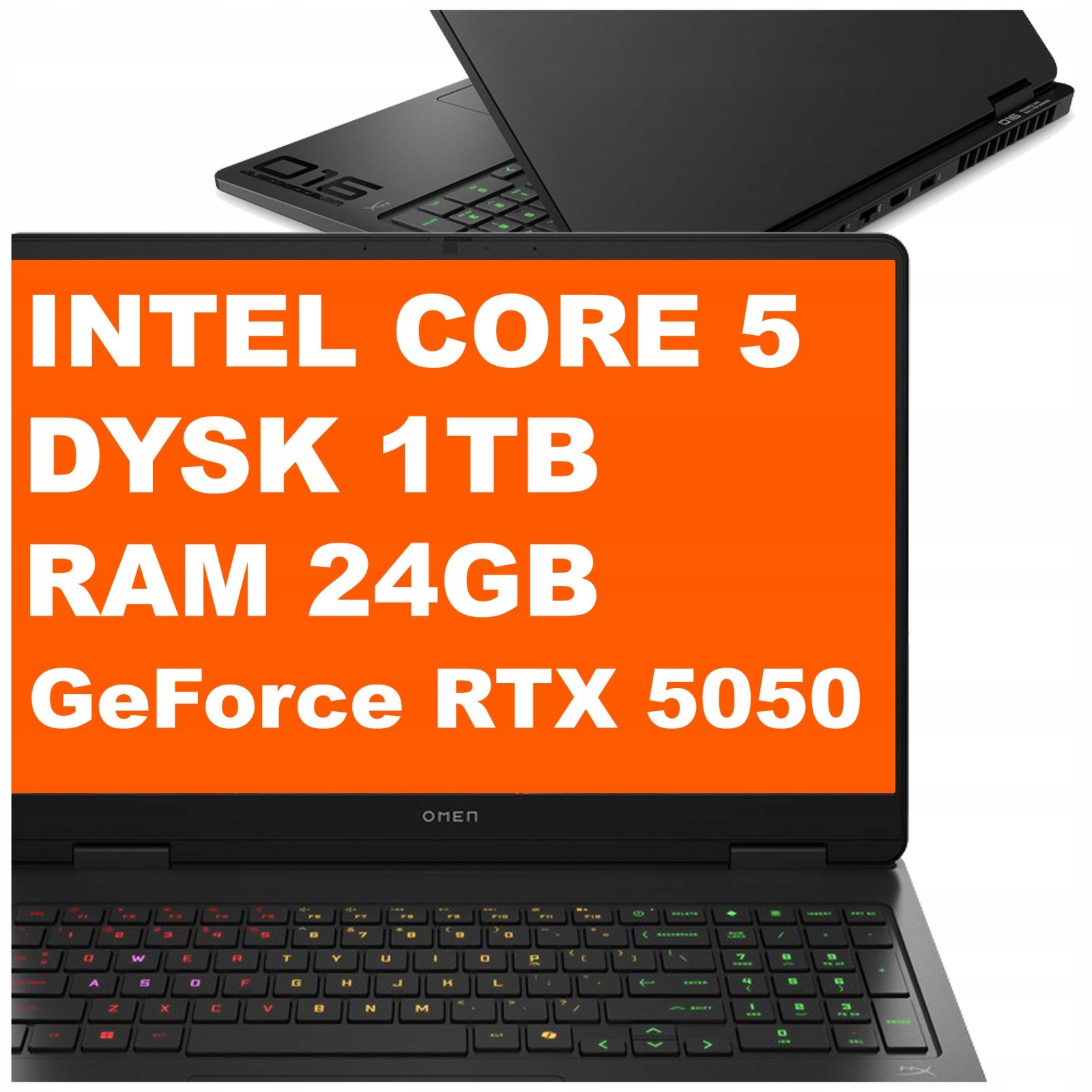 Laptop Gamingowy Hp Omen 16-am Core 5 24GB 1TB Rtx 5050 2k Win 11 Czarny