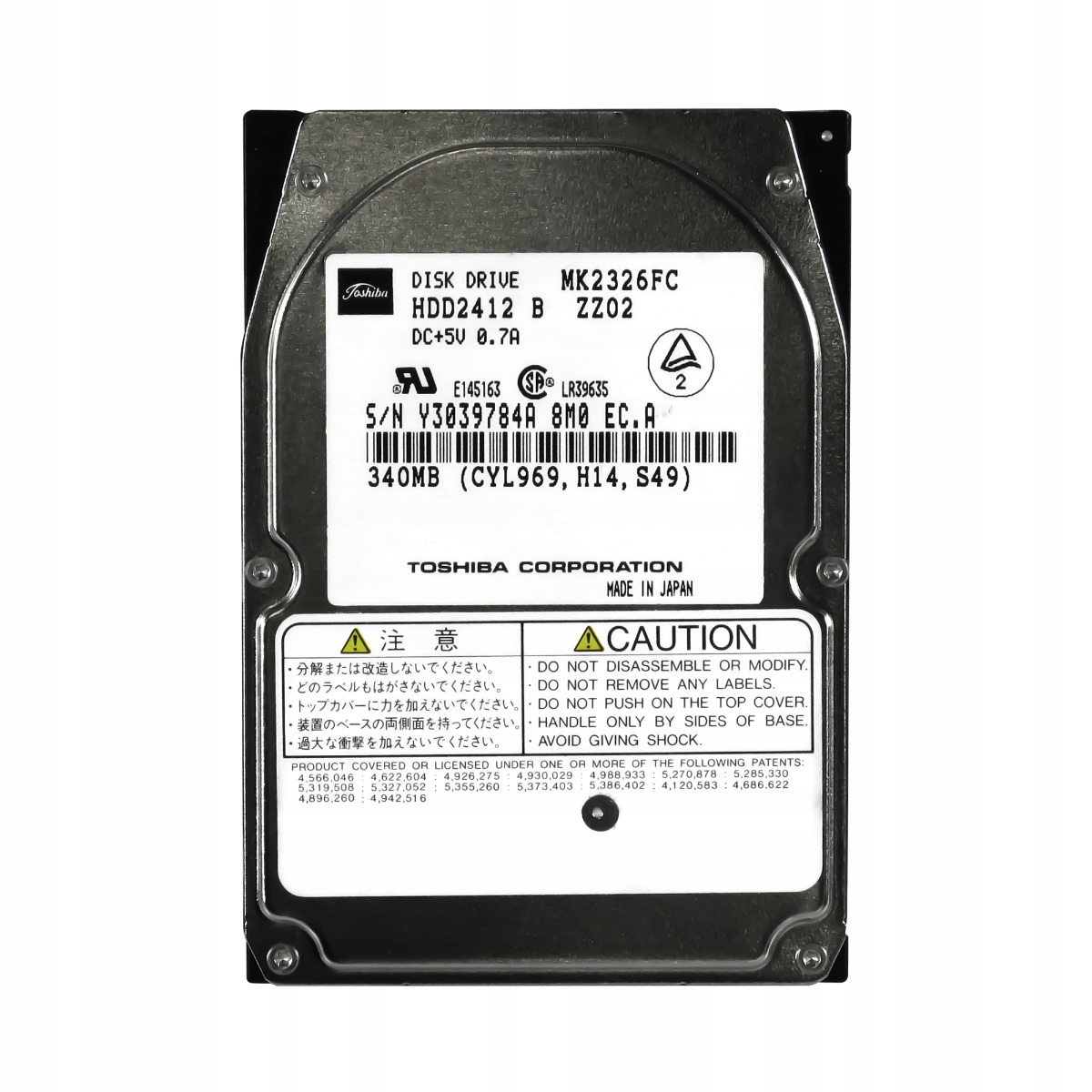 Toshiba 340 Mb 4.2K Ata 2.5'' MK2326FC