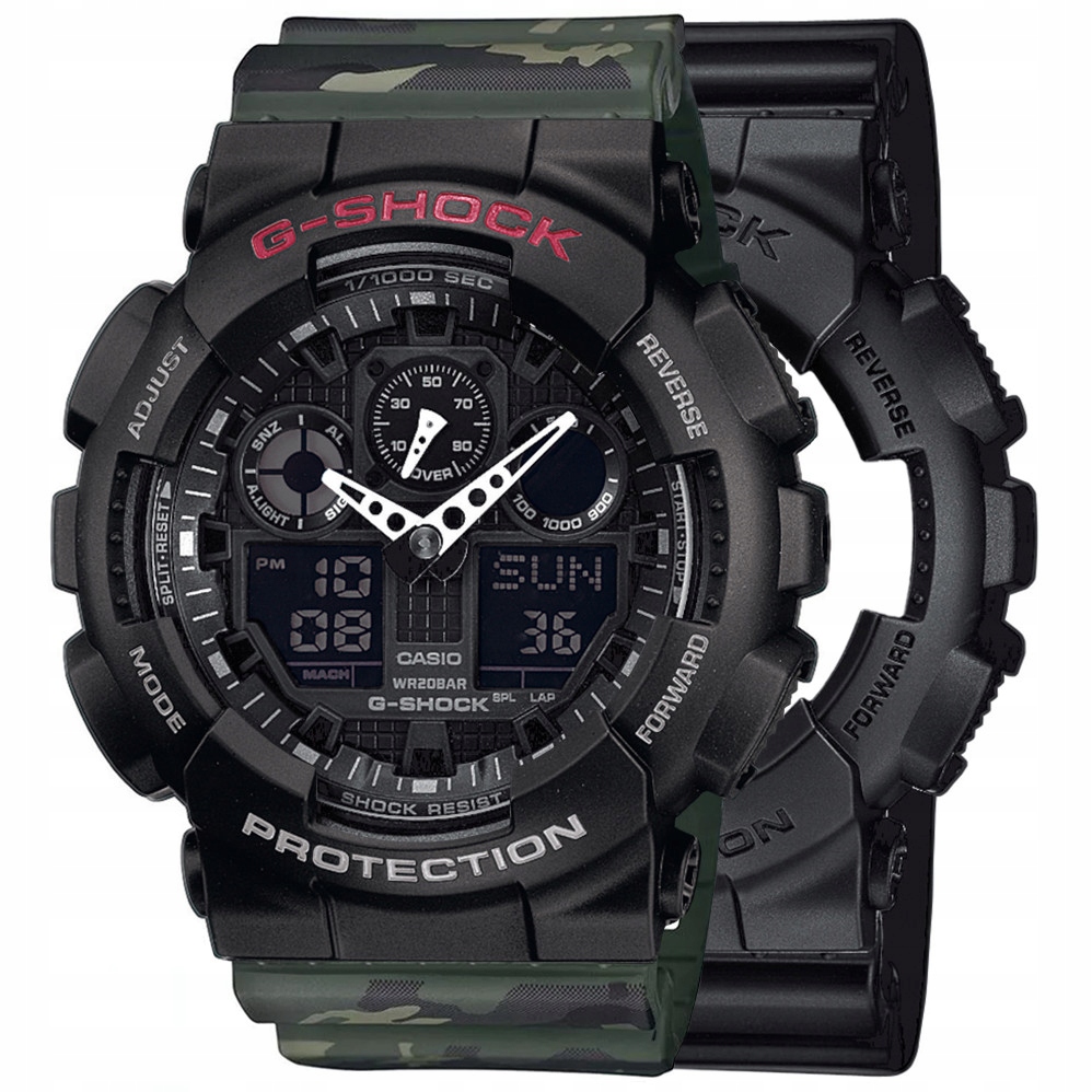 Sada G-shock GA-100-1A1ER Černá Zelená