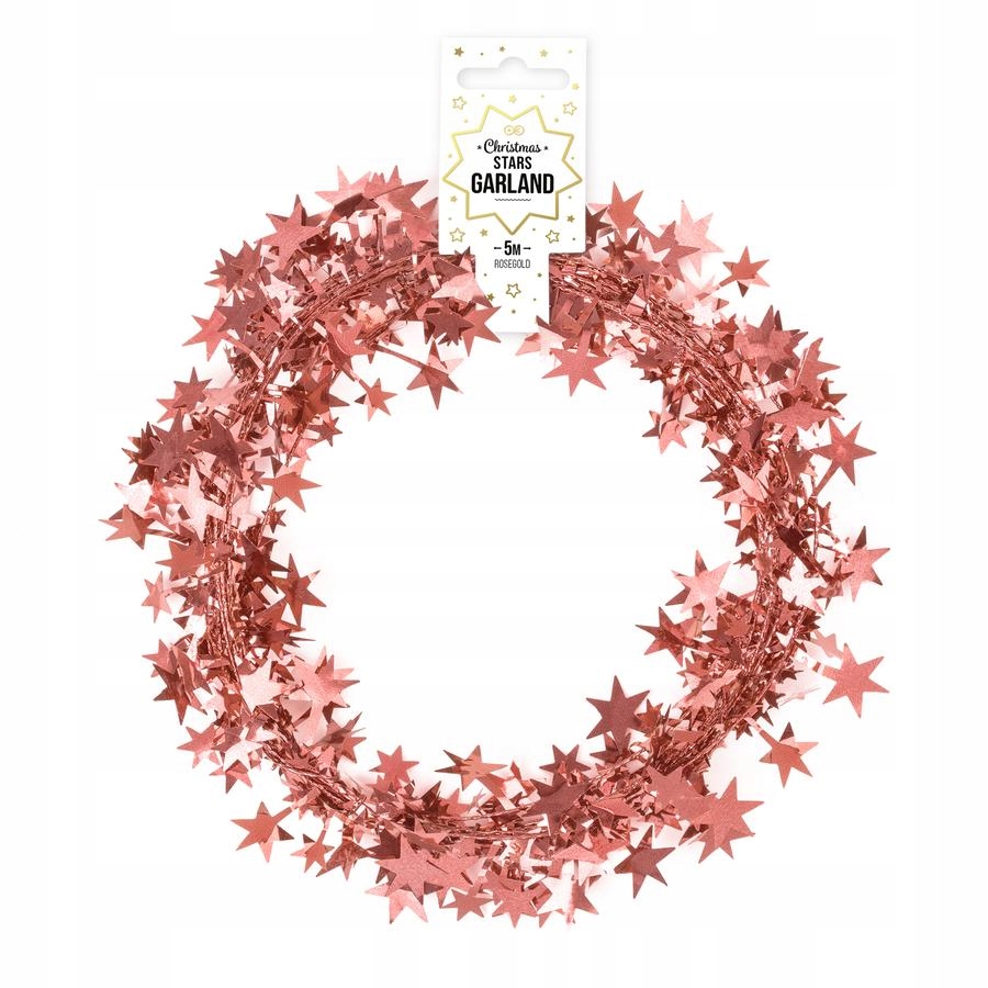 

Girlanda z gwiazdek Rose Gold boże narodzenie 5m