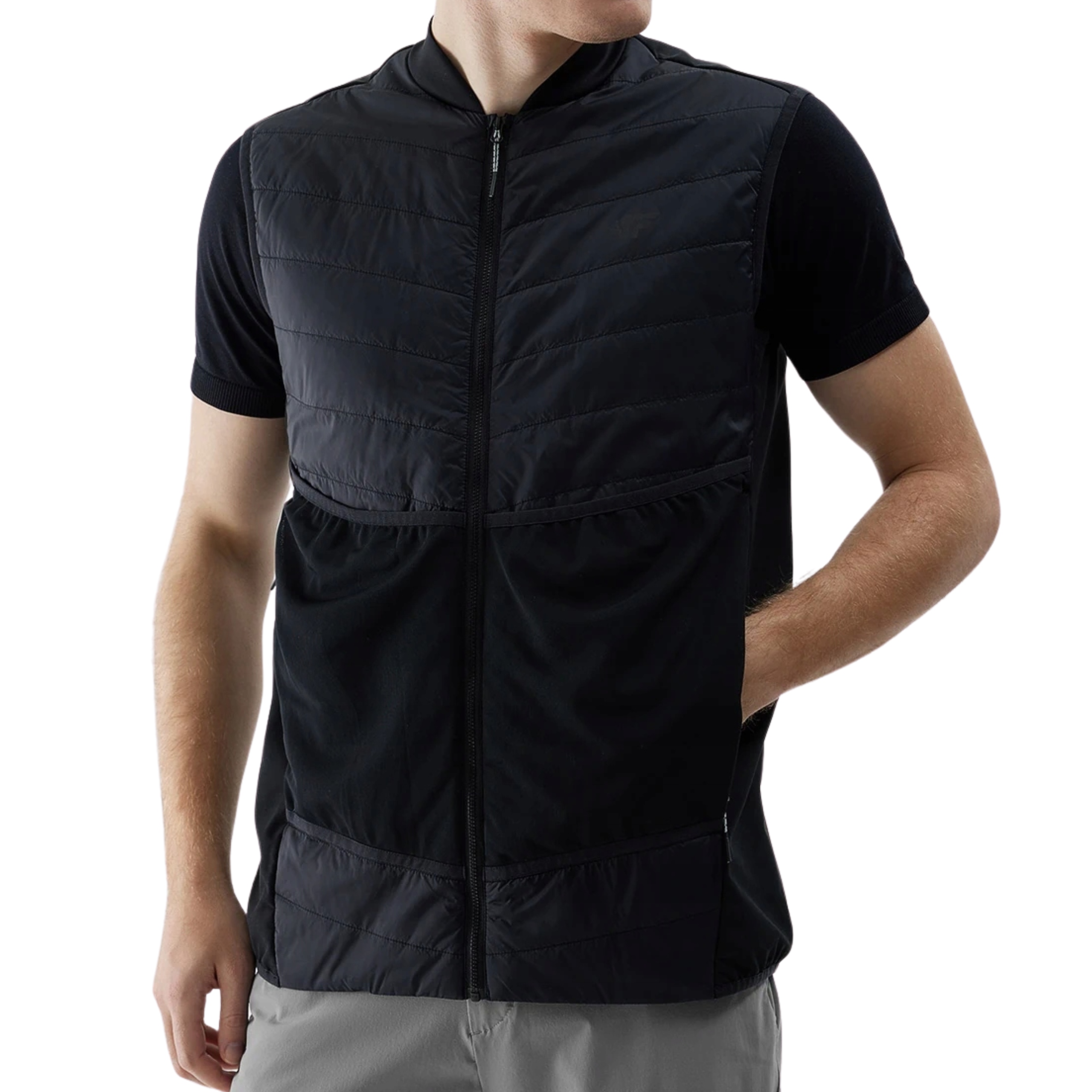 Bunda Bez Rukávů 4F Pánská slim Sportovní Vesta Na Zip vel. XXL