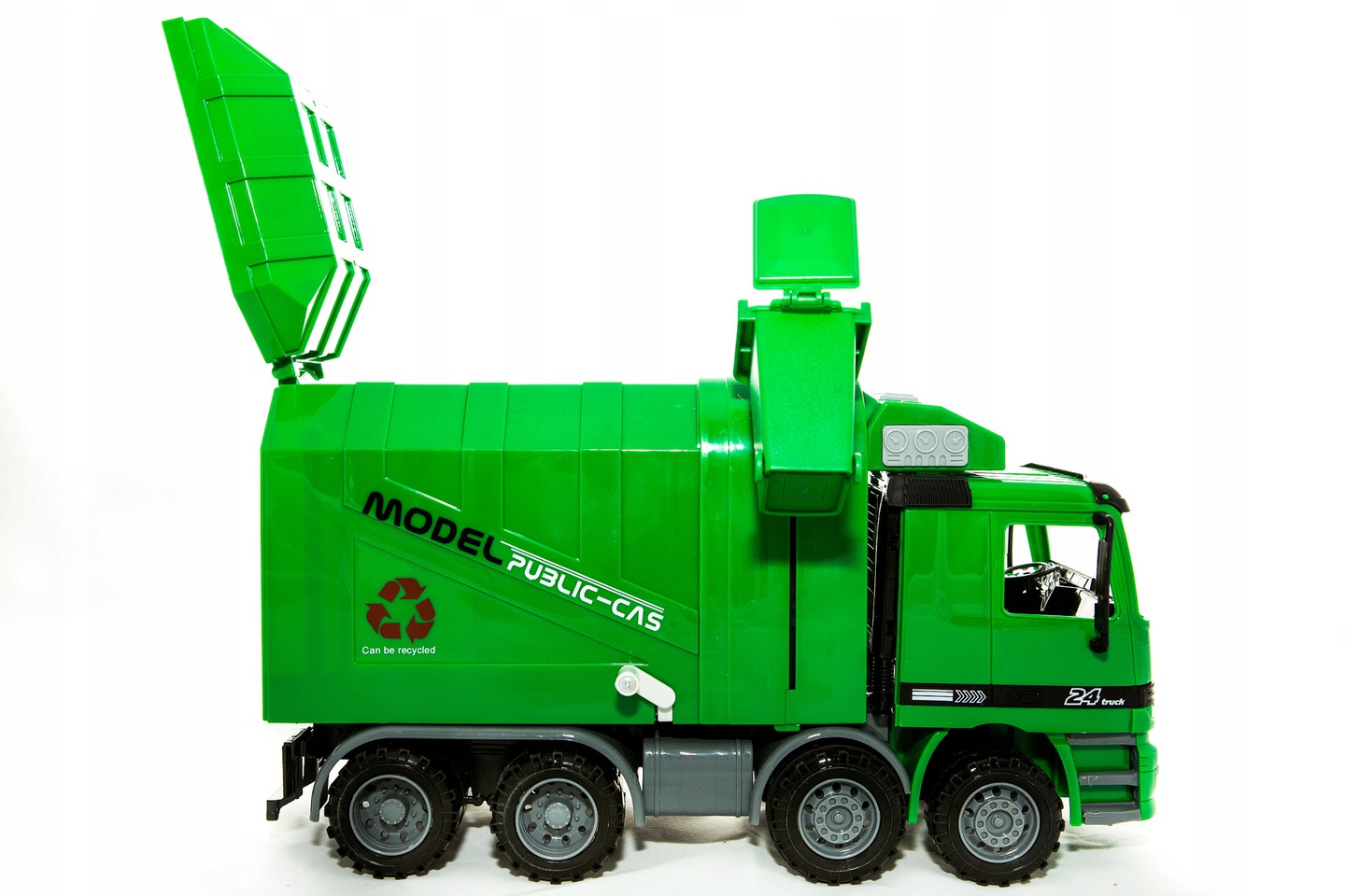 Duży SOLIDNY Pojazd ŚMIECIARKA kubeł na śmieci Marka Fireto