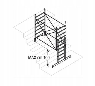 Rusztowanie FARAONE AK400 robocza 5 m na schody Marka Faraone