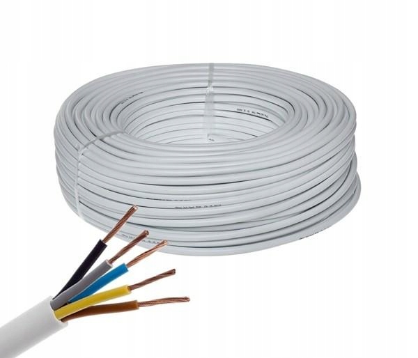 

Przewód linka Owy 5x6mm2 biały 6mm2 Polski 1mb