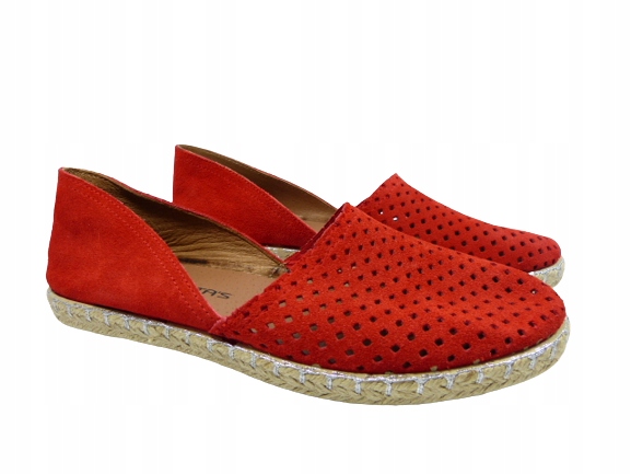 Polobotky espadrilky pohodlné měkké kožené Dámské Polobotky Mariett 37