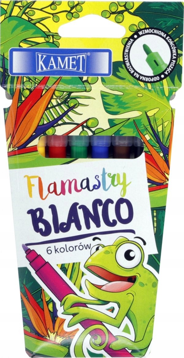 

Kamet Flamastry Szkolne zmywalne 6 kol Bianco