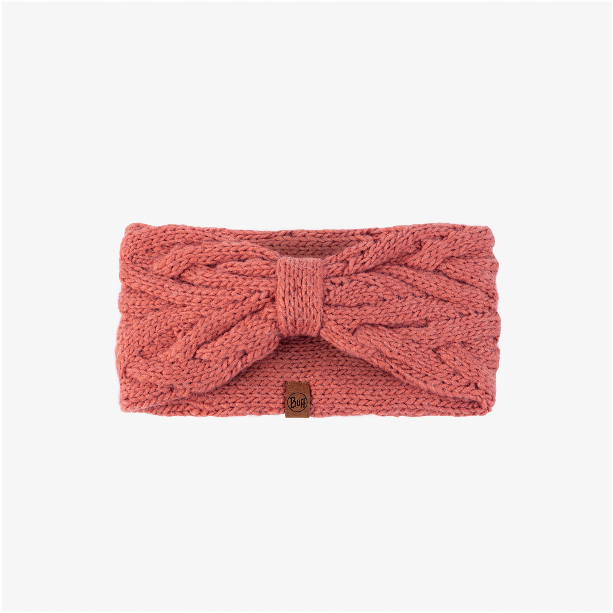Buff Pletená čelenka Knitted Headband červená barva