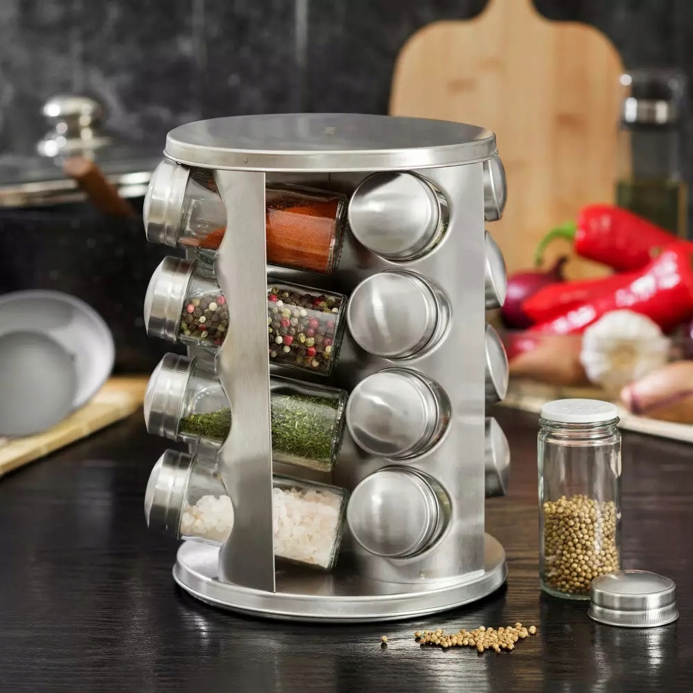 Przyprawnik Obrotowy Stojak do przypraw 16 słoików Marka Kinghoff