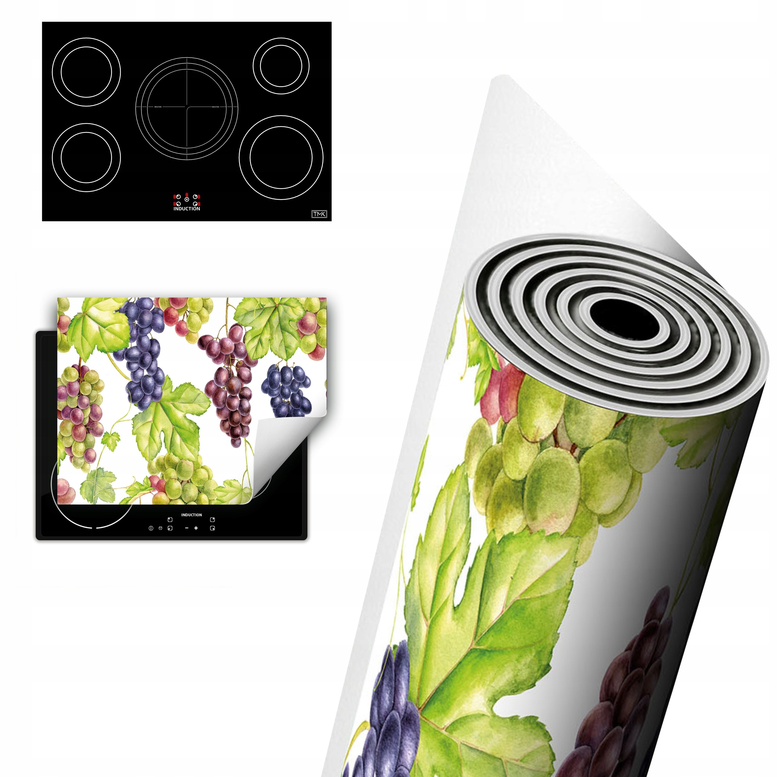 Vinylová Ochrana Na Indukci Pracovní Desky 80x52 Hroznové Víno