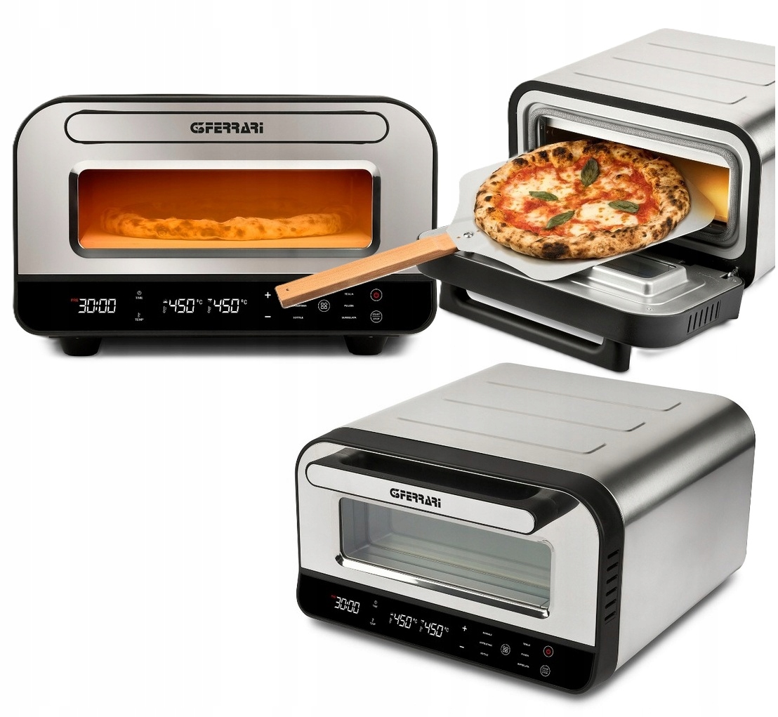Piec do pizzy G3 Ferrari G10204 450°C Kamień Timer 1600W Włochy Łopatka