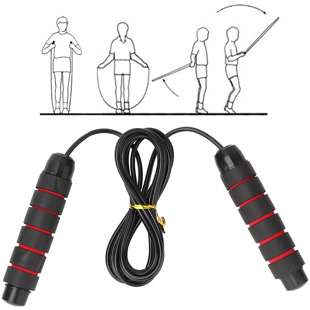 SKAKANKA BOKSERSKA REGULOWANA CROSSFIT ŁOŻYSKAMI RED 2,8m PROFESJONALNA PRO Waga produktu 150 g