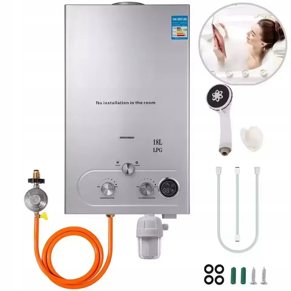 Prietokový Ohrievač Vody 18 L 36 Kw Lpg – Na Propán Bután