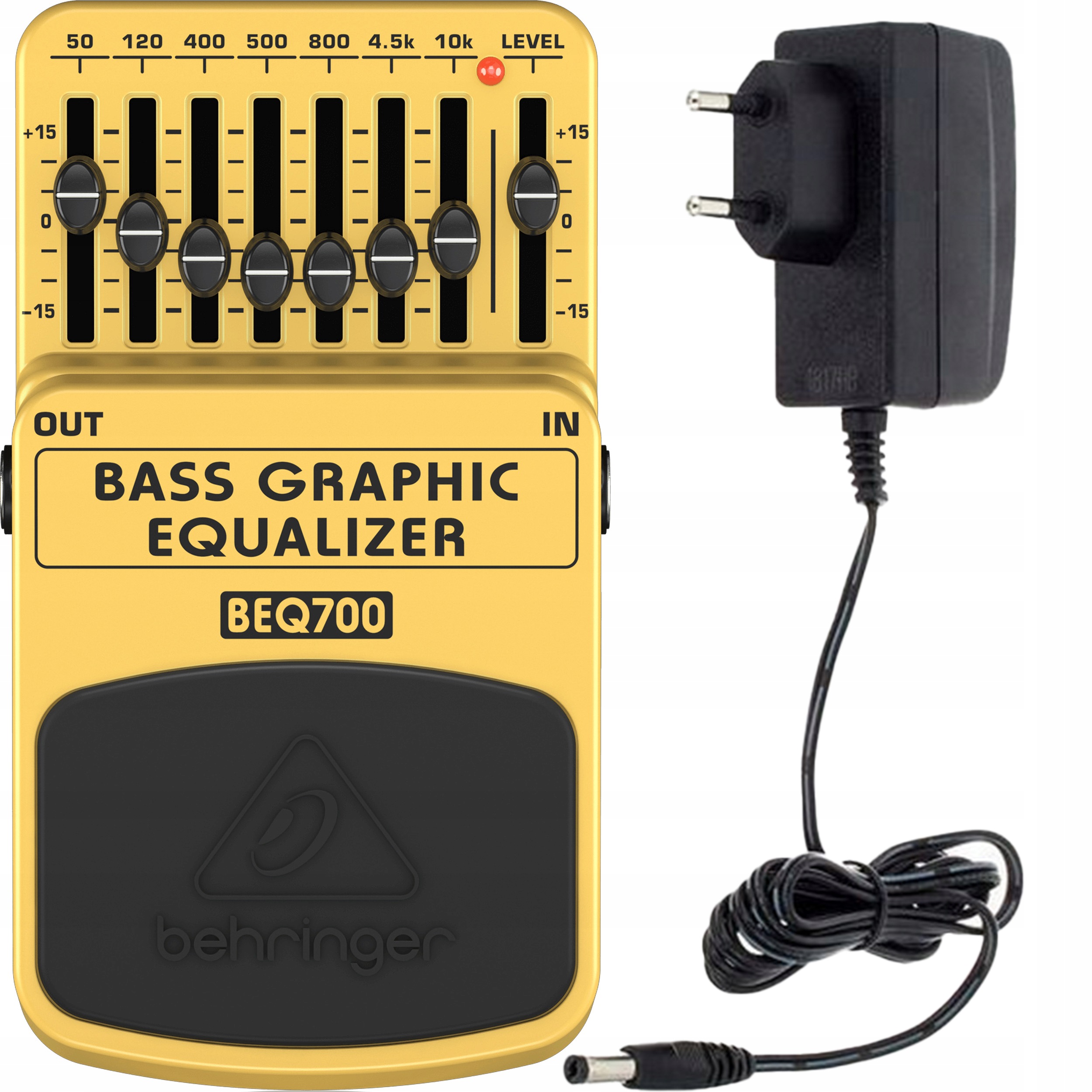 Kytarový efekt Behringer BEQ700 Bass Graphic Equalizer 9V napájecí adaptér Sada
