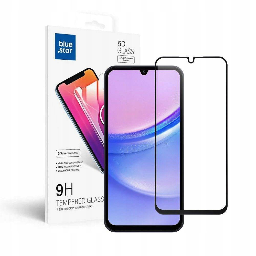 Szkło Hartowane Blue Star 5D Do Samsung A15 5G (Full Glue/case Friendly)