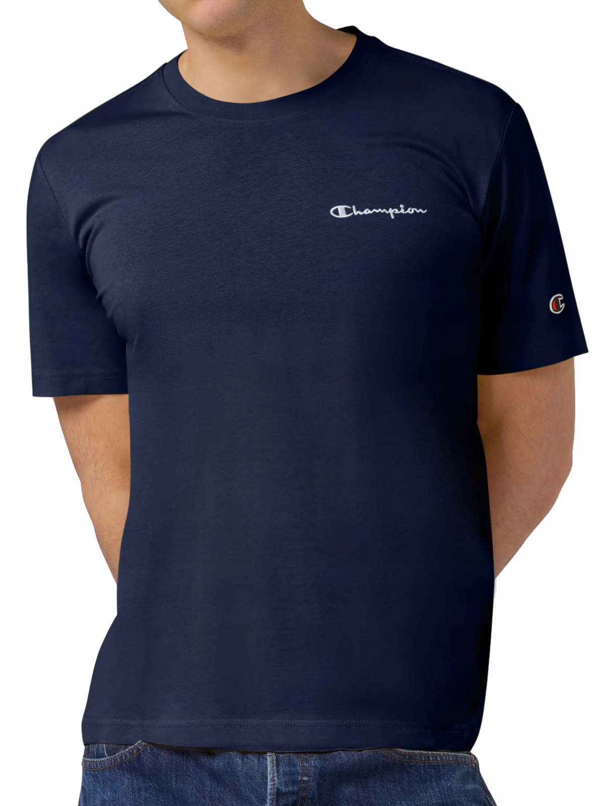 Tričko pánské Champion 221798-BS501 bavlněné sportovní tmavě modré M