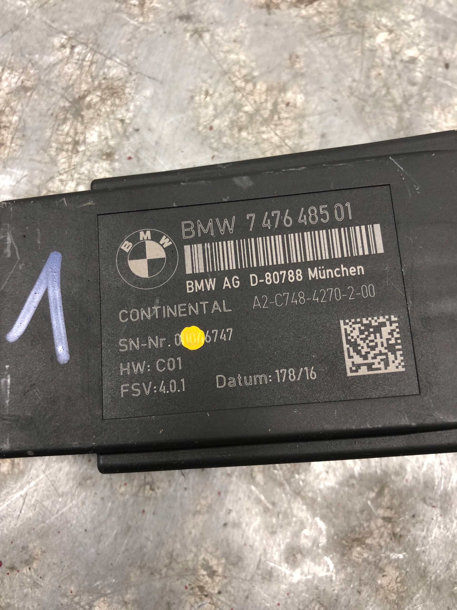 module control unit seat BMW F31 LCI 7476485