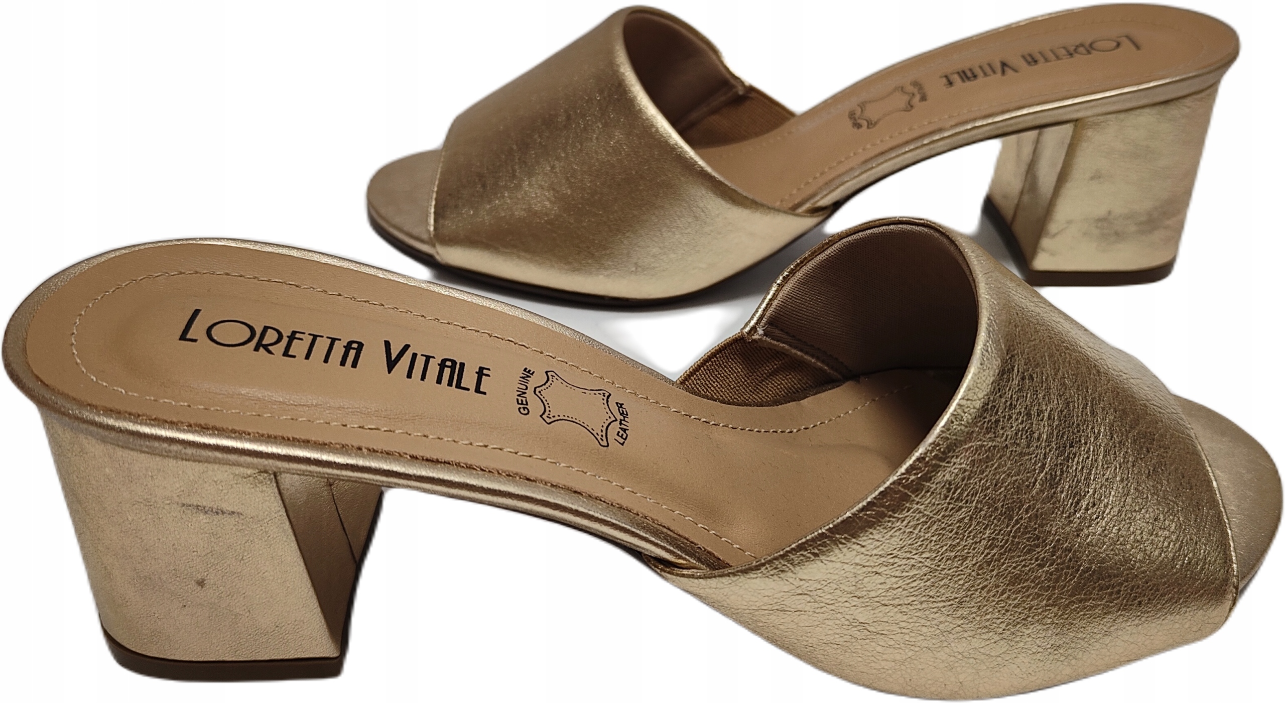 Pohodlné klasické nazouváky Loretta Vitale 600 zlato R39